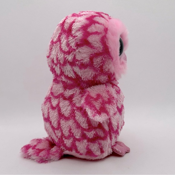 Ty Beanie Boos Collection RETIRED Pinky the Barn Owl Plush - Picture 3 of 6